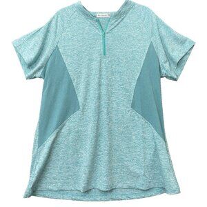 Miss Fortune Size XL Active Wear Exercise Top Shirt Blue Women's